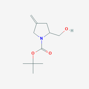 molecular formula C11H19NO3 B14777689 Tert-butyl 2-(hydroxymethyl)-4-methylidenepyrrolidine-1-carboxylate 