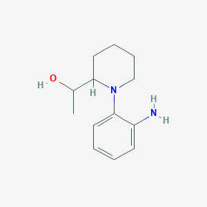 molecular formula C13H20N2O B1477771 1-(1-(2-氨基苯基)哌啶-2-基)乙醇 CAS No. 2098129-16-7