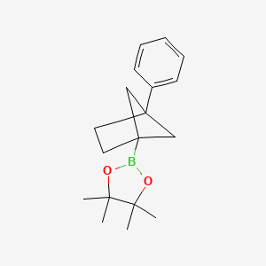 molecular formula C18H25BO2 B14777735 4,4,5,5-Tetramethyl-2-(4-phenylbicyclo[2.1.1]hexan-1-yl)-1,3,2-dioxaborolane 