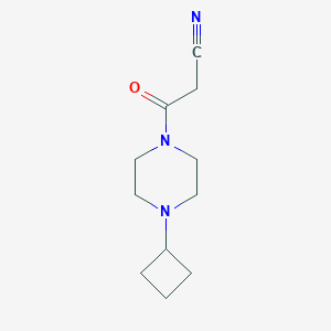 molecular formula C11H17N3O B1477777 3-(4-环丁基哌嗪-1-基)-3-氧代丙腈 CAS No. 1873166-96-1