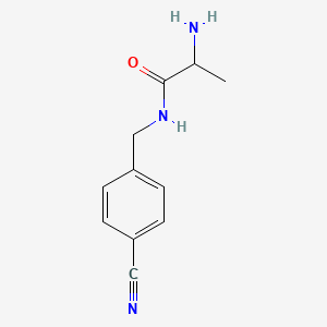 molecular formula C11H13N3O B14777775 2-amino-N-[(4-cyanophenyl)methyl]propanamide 