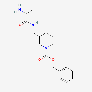 molecular formula C17H25N3O3 B14777825 Benzyl 3-(((S)-2-aminopropanamido)methyl)piperidine-1-carboxylate 