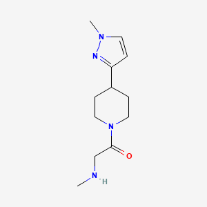 molecular formula C12H20N4O B1477783 1-(4-(1-methyl-1H-pyrazol-3-yl)piperidin-1-yl)-2-(methylamino)ethan-1-one CAS No. 2097954-04-4