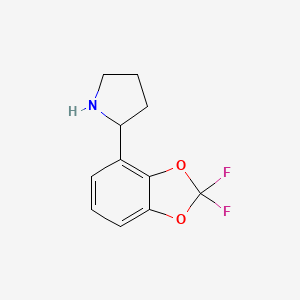 molecular formula C11H11F2NO2 B14777837 2-(2,2-Difluoro-1,3-benzodioxol-4-yl)pyrrolidine 