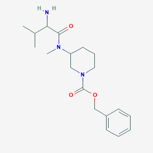 molecular formula C19H29N3O3 B14777857 Benzyl 3-[(2-amino-3-methylbutanoyl)-methylamino]piperidine-1-carboxylate 