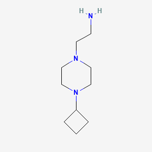 molecular formula C10H21N3 B1477789 2-(4-环丁基哌嗪-1-基)乙-1-胺 CAS No. 1431522-45-0