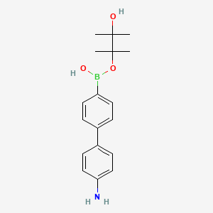 molecular formula C18H24BNO3 B14777922 [4-(4-Aminophenyl)phenyl]-(3-hydroxy-2,3-dimethylbutan-2-yl)oxyborinic acid 