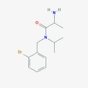 molecular formula C13H19BrN2O B14777924 2-amino-N-[(2-bromophenyl)methyl]-N-propan-2-ylpropanamide 