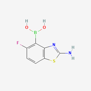 molecular formula C7H6BFN2O2S B14777938 (2-Amino-5-fluorobenzo[d]thiazol-4-yl)boronic acid 