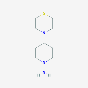 molecular formula C9H19N3S B1477795 4-硫代吗啉哌啶-1-胺 CAS No. 2098082-33-6