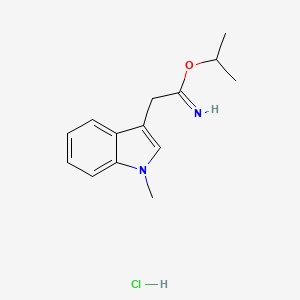 molecular formula C14H19ClN2O B14777967 Isopropyl 1-methyl-3-indoleacetimidate hydrochloride 