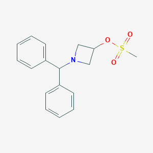 molecular formula C17H19NO3S B014778 1-二苯甲基氮杂环丁-3-基甲磺酸盐 CAS No. 33301-41-6