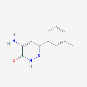 molecular formula C11H11N3O B1477800 4-Amino-6-(3-methylphenyl)pyridazin-3-ol CAS No. 1891221-93-4