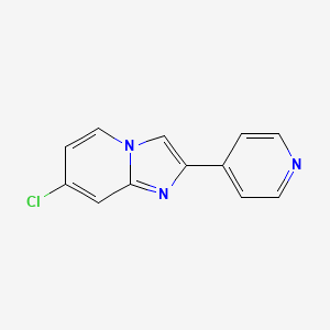 molecular formula C12H8ClN3 B1477801 4-{7-Chloroimidazo[1,2-a]pyridin-2-yl}pyridine CAS No. 1893727-69-9