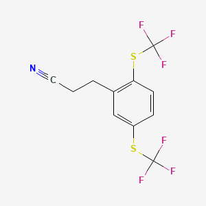 (2,5-Bis(trifluoromethylthio)phenyl)propanenitrile