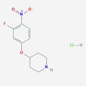 molecular formula C11H14ClFN2O3 B1477804 4-(3-Fluoro-4-nitrophenoxy)-piperidine hydrochloride CAS No. 1660980-17-5