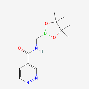 N-[(4,4,5,5-tetramethyl-1,3,2-dioxaborolan-2-yl)methyl]pyridazine-4-carboxamide