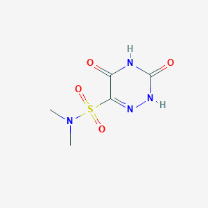 molecular formula C5H8N4O4S B14778058 N,N-dimethyl-3,5-dioxo-2,3,4,5-tetrahydro-1,2,4-triazine-6-sulfonamide 