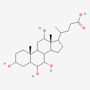 4-[(10R,13R)-3,6,7,12-tetrahydroxy-10,13-dimethyl-2,3,4,5,6,7,8,9,11,12,14,15,16,17-tetradecahydro-1H-cyclopenta[a]phenanthren-17-yl]pentanoic acid