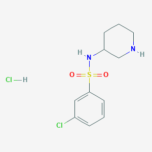 3-Chloro-N-(piperidin-3-yl)benzenesulfonamide hydrochloride