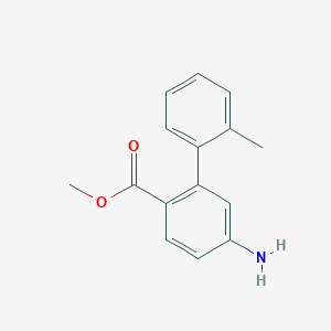 molecular formula C15H15NO2 B14778105 Methyl 5-amino-2'-methyl-[1,1'-biphenyl]-2-carboxylate 