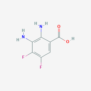 molecular formula C7H6F2N2O2 B14778109 2,3-Diamino-4,5-difluorobenzoic acid 