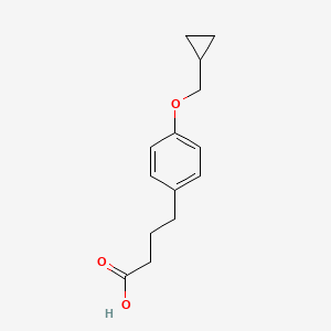 molecular formula C14H18O3 B1477813 4-(4-Cyclopropylmethoxyphenyl)-butyric acid CAS No. 1897909-12-4