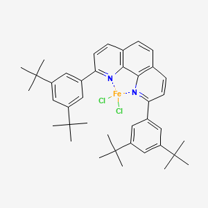 molecular formula C40H48Cl2FeN2 B14778148 Iron, [2,9-bis[3,5-bis(1,1-dimethylethyl)phenyl]-1,10-phenanthroline-kappaN1,kappaN10]dichloro-, (T-4)- 