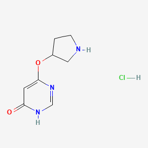 4-pyrrolidin-3-yloxy-1H-pyrimidin-6-one;hydrochloride