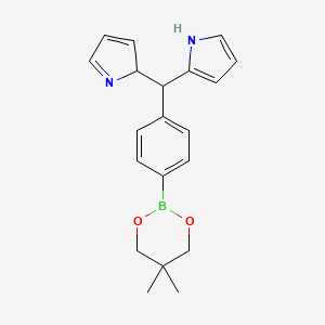 molecular formula C20H23BN2O2 B14778183 2-{[4-(5,5-dimethyl-1,3,2-dioxaborinan-2-yl)phenyl](1H-pyrrol-2-yl)methyl}-2H-pyrrole 