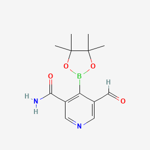 5-formyl-4-(4,4,5,5-tetramethyl-1,3,2-dioxaborolan-2-yl)pyridine-3-carboxamide