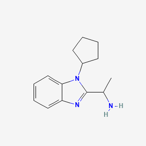 1-(1-Cyclopentylbenzimidazol-2-yl)ethanamine