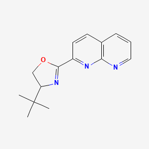 4-Tert-butyl-2-(1,8-naphthyridin-2-yl)-4,5-dihydro-1,3-oxazole