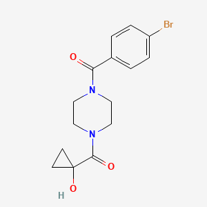 (4-(4-Bromobenzoyl)piperazin-1-yl)(1-hydroxycyclopropyl)methanone