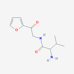 molecular formula C11H16N2O3 B14778294 2-amino-N-[2-(furan-2-yl)-2-oxoethyl]-3-methylbutanamide 