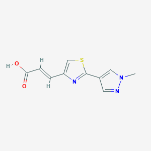 molecular formula C10H9N3O2S B1477840 (E)-3-(2-(1-methyl-1H-pyrazol-4-yl)thiazol-4-yl)acrylic acid CAS No. 1643571-56-5