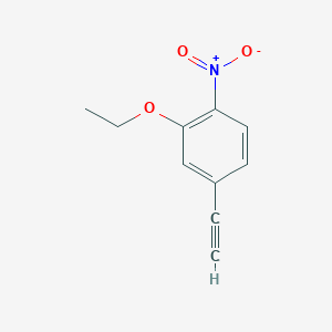 molecular formula C10H9NO3 B14778418 2-Ethoxy-4-ethynyl-1-nitrobenzene 