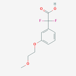molecular formula C11H12F2O4 B1477843 2,2-Difluoro-2-(3-(2-methoxyethoxy)phenyl)acetic acid CAS No. 1860875-71-3