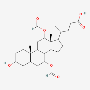 4-[(10S,13R)-7,12-diformyloxy-3-hydroxy-10,13-dimethyl-2,3,4,5,6,7,8,9,11,12,14,15,16,17-tetradecahydro-1H-cyclopenta[a]phenanthren-17-yl]pentanoic acid