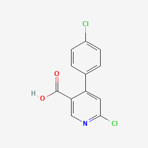 molecular formula C12H7Cl2NO2 B1477850 6-Chloro-4-(4-chlorophenyl)pyridine-3-carboxylic acid CAS No. 1256794-74-7