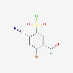 molecular formula C8H3BrClNO3S B1477851 4-Bromo-2-cyano-5-formylbenzenesulfonyl chloride CAS No. 1805485-91-9