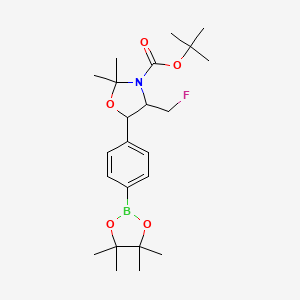 (4S,5R)-Tert-butyl 4-(fluoromethyl)-2,2-dimethyl-5-(4-(4,4,5,5-tetramethyl-1,3,2-dioxaborolan-2-YL)phenyl)oxazolidine-3-carboxylate