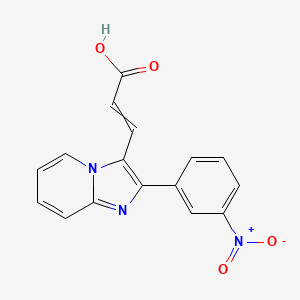 3-[2-(3-Nitrophenyl)imidazo[1,2-a]pyridin-3-yl]prop-2-enoic acid