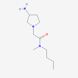 molecular formula C11H23N3O B1477858 2-(3-氨基吡咯烷-1-基)-N-丁基-N-甲基乙酰胺 CAS No. 1520896-00-7