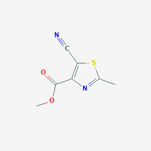 molecular formula C7H6N2O2S B1477861 5-氰基-2-甲基-1,3-噻唑-4-羧酸甲酯 CAS No. 1803606-86-1