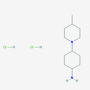 molecular formula C12H26Cl2N2 B1477862 二盐酸[4-(4-甲基哌啶-1-基)环己基]胺 CAS No. 2205415-06-9