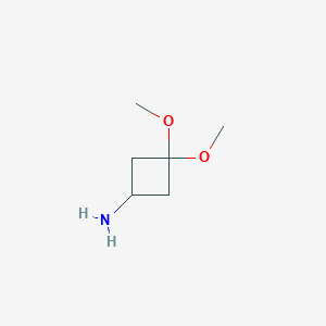 molecular formula C6H13NO2 B1477864 3,3-二甲氧基环丁-1-胺 CAS No. 1638759-70-2