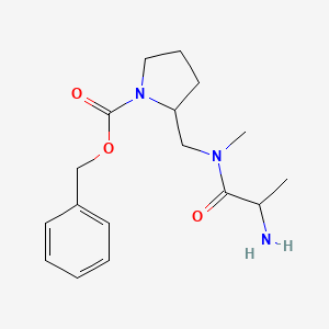 molecular formula C17H25N3O3 B14778661 Benzyl 2-[[2-aminopropanoyl(methyl)amino]methyl]pyrrolidine-1-carboxylate 