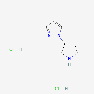 molecular formula C8H15Cl2N3 B1477868 4-methyl-1-(pyrrolidin-3-yl)-1H-pyrazole dihydrochloride CAS No. 1803583-41-6