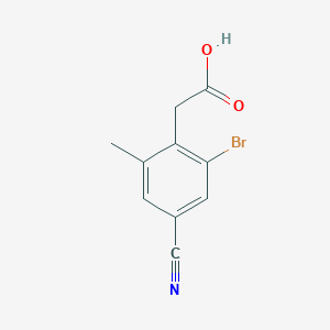 molecular formula C10H8BrNO2 B1477870 2-(2-Bromo-4-cyano-6-methylphenyl)acetic acid CAS No. 1804402-75-2